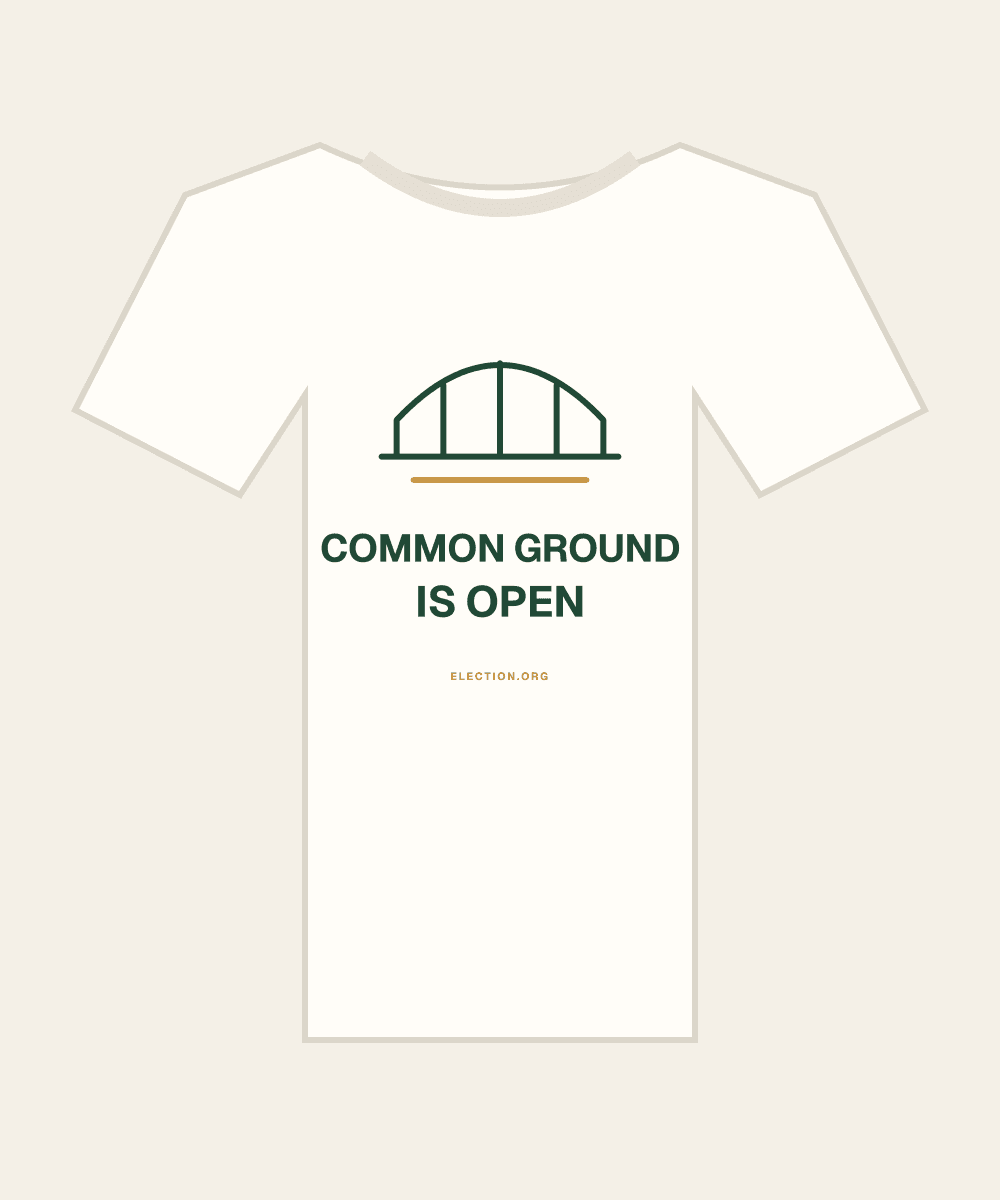 Common ground is open. — original political commentary artwork