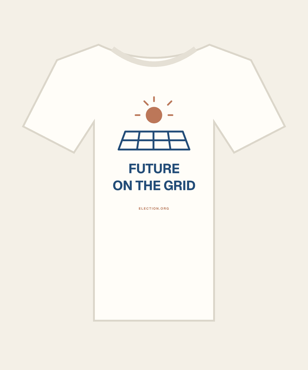 Future on the grid. — original political commentary artwork