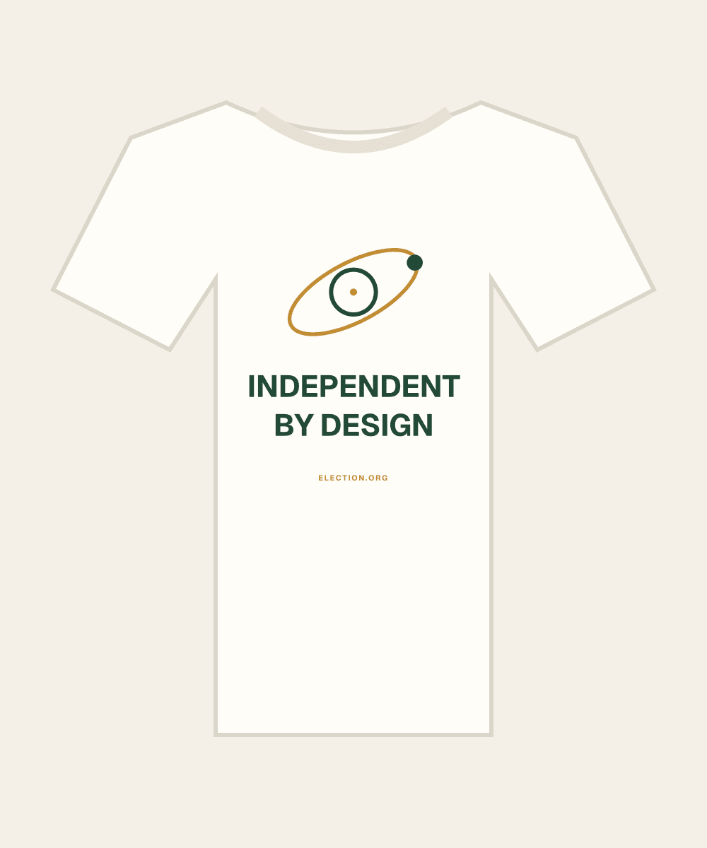 Independent by design. — original political commentary artwork