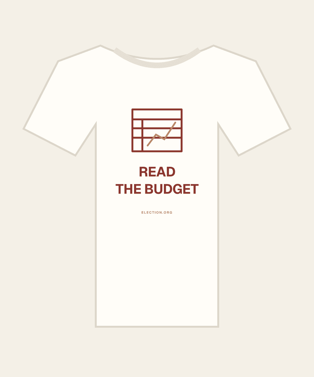 Read the budget. — original artwork, design preview