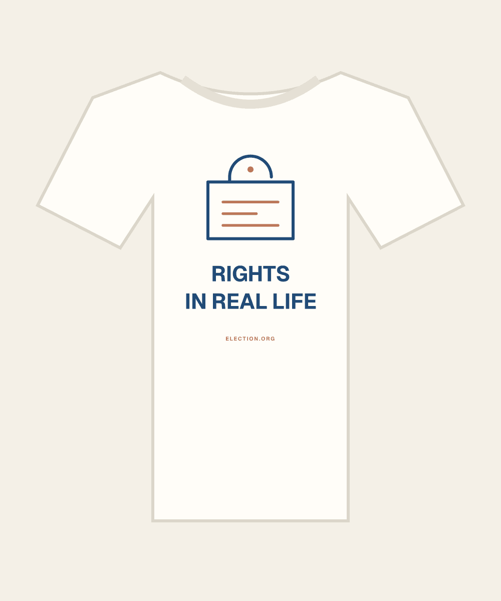 Rights in real life. — original political commentary artwork