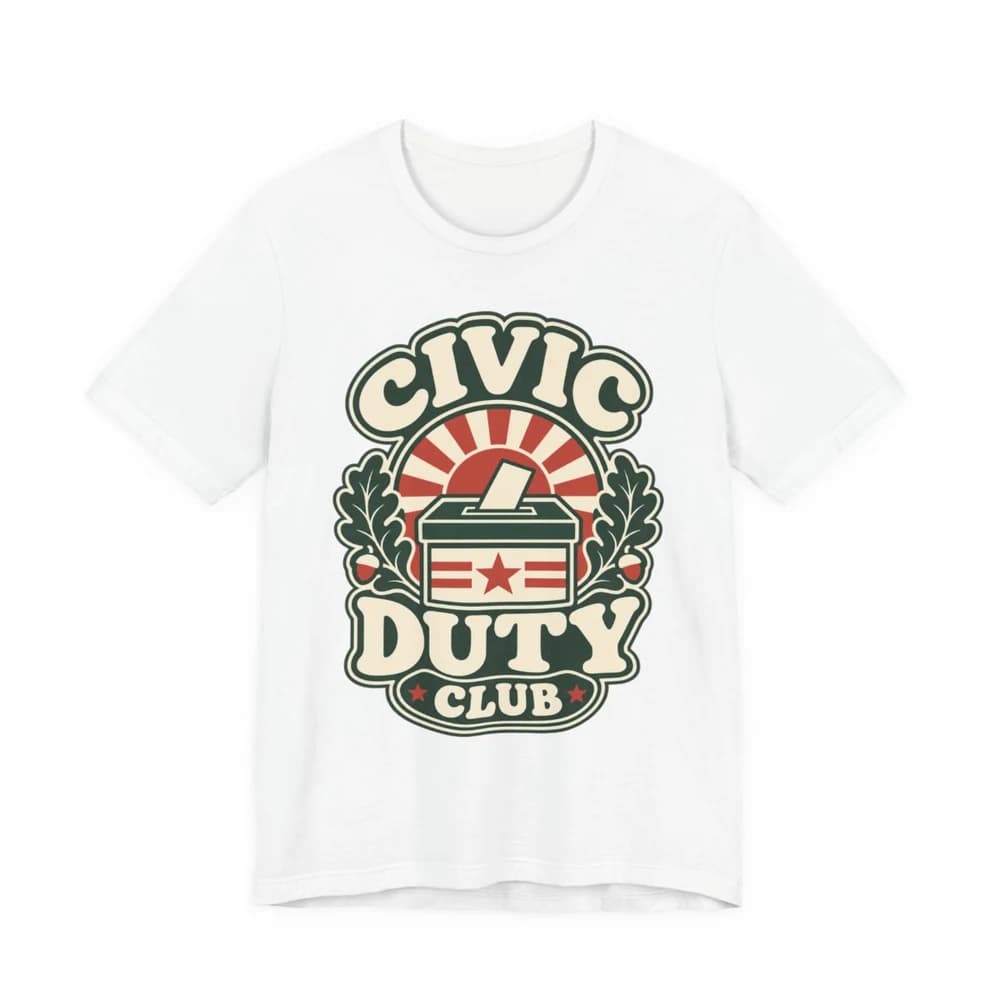 Civic Duty Club T-shirt — print provider mockup