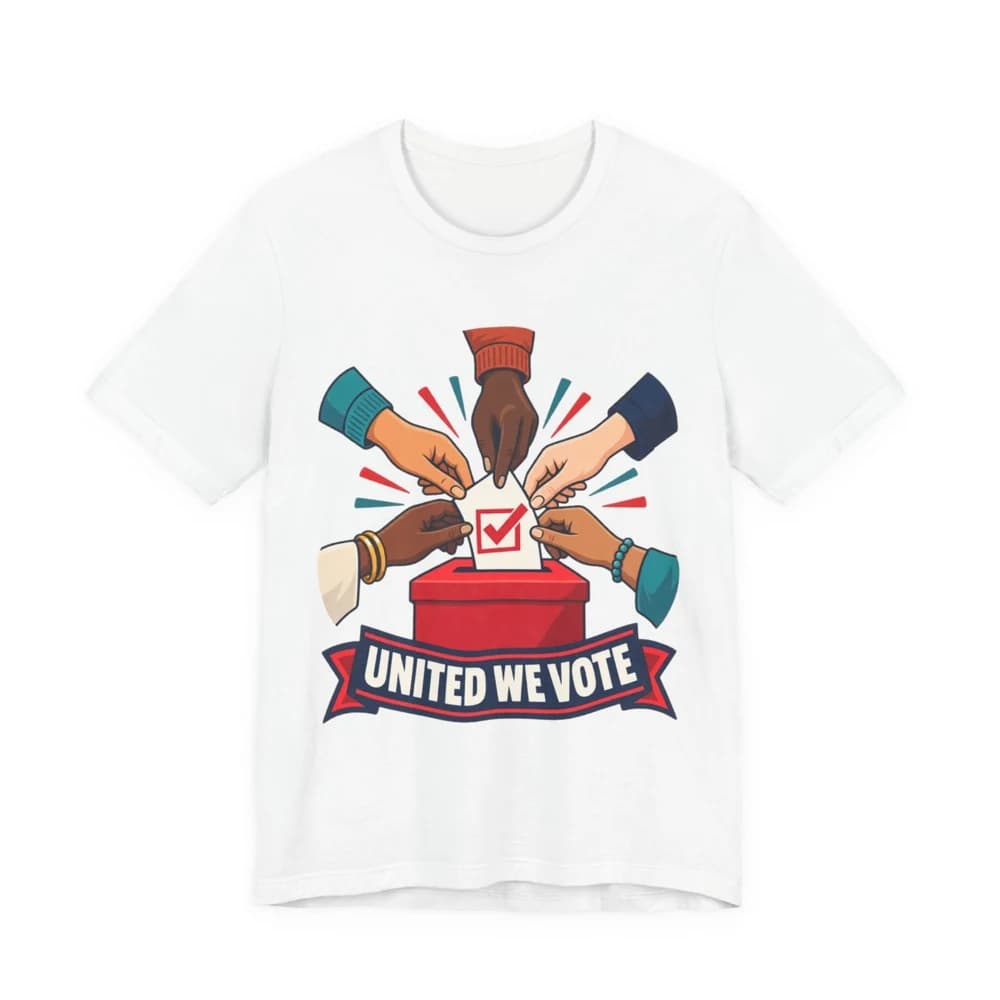United We Vote T-shirt — print provider mockup