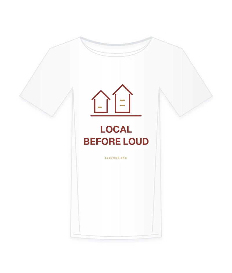 Local before loud. illustrated shirt concept