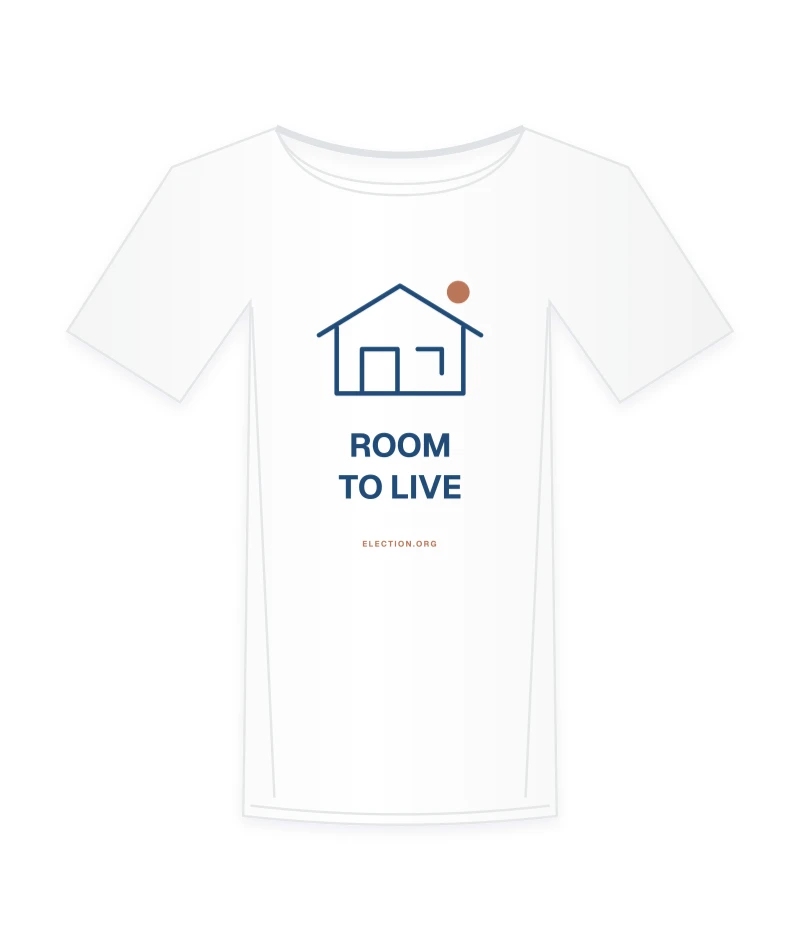 Room to live. illustrated shirt concept
